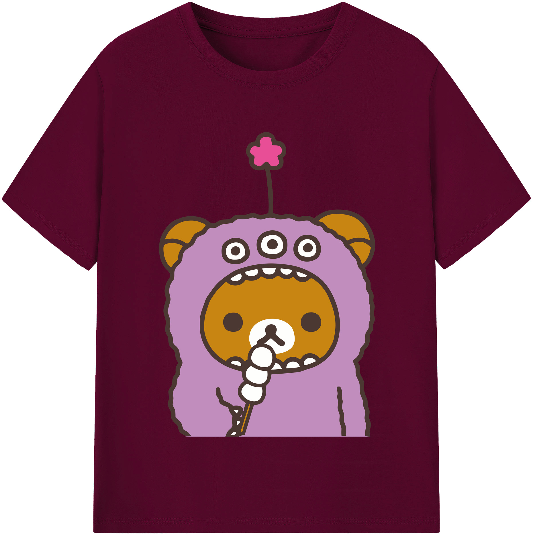 （画像用） リラックマ リラックマ キイロイトリ Rilakkuma Korilakkuma Kiiroitori レディースカジュアルプリントTシャツ（綿100％）